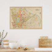 kaart van Brooklyn | George Washington Bromley Poster (Keuken)