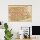 kaart van Brooklyn | George Washington Bromley Poster (Thuiskantoor)