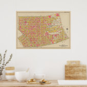 kaart van Brooklyn | George Washington Bromley Poster (Keuken)
