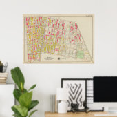 kaart van Brooklyn | George Washington Bromley Poster (Thuiskantoor)