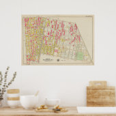 kaart van Brooklyn | George Washington Bromley Poster (Keuken)