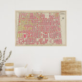  kaart van Brooklyn | George Washington Bromley Poster (Keuken)