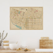  kaart van Brooklyn | George Washington Bromley Poster (Keuken)