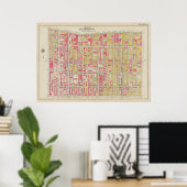 kaart van Brooklyn | George Washington Bromley Poster (Thuiskantoor)
