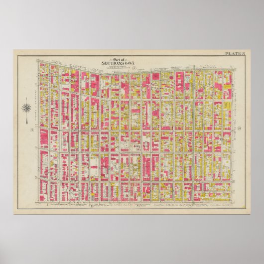 kaart van Brooklyn | George Washington Bromley Poster (Voorkant)