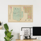  kaart van Brooklyn | George Washington Bromley Poster (Thuiskantoor)