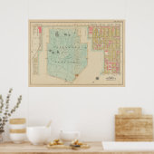  kaart van Brooklyn | George Washington Bromley Poster (Keuken)
