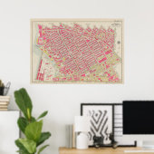 kaart van Brooklyn | George Washington Bromley Poster (Thuiskantoor)