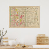  kaart van Brooklyn | George Washington Bromley Poster (Keuken)