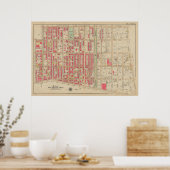  kaart van Brooklyn | George Washington Bromley Poster (Keuken)