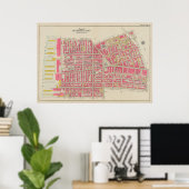 kaart van Brooklyn | George Washington Bromley Poster (Thuiskantoor)