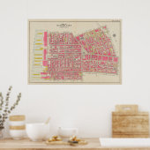 kaart van Brooklyn | George Washington Bromley Poster (Keuken)