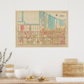 kaart van Brooklyn | George Washington Bromley Poster (Keuken)