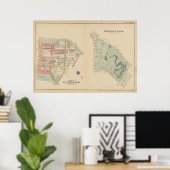  kaart van Brooklyn | George Washington Bromley Poster (Thuiskantoor)