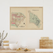  kaart van Brooklyn | George Washington Bromley Poster (Keuken)