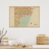  kaart van Brooklyn | George Washington Bromley Poster (Keuken)