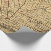 kaart van Brooklyn New York (1874) Cadeaupapier (Hoek)