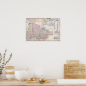  kaart van Brooklyn New York City Poster (Keuken)