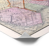  kaart van Brooklyn New York City Poster (Hoek)