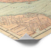 kaart van Brooklyn, New York Poster (Hoek)