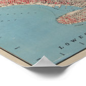 kaart van Brooklyn, New York Poster (Hoek)