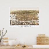 Kaart van Brooklyn, New York uit 1879 Poster (Keuken)