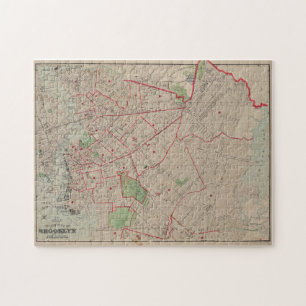 kaart van Brooklyn NY (1895) Legpuzzel