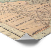 kaart van Brooklyn NY (1902) Poster (Hoek)