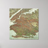 kaart van Brooklyn NY (1908) Canvas Afdruk (Voorkant)