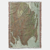  kaart van Brooklyn NY (1908) Deken (Voorkant Verticaal)