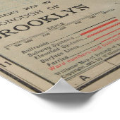  kaart van Brooklyn NY (1911) Poster (Hoek)