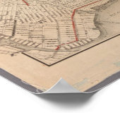 kaart van Brooklyn Poster (Hoek)