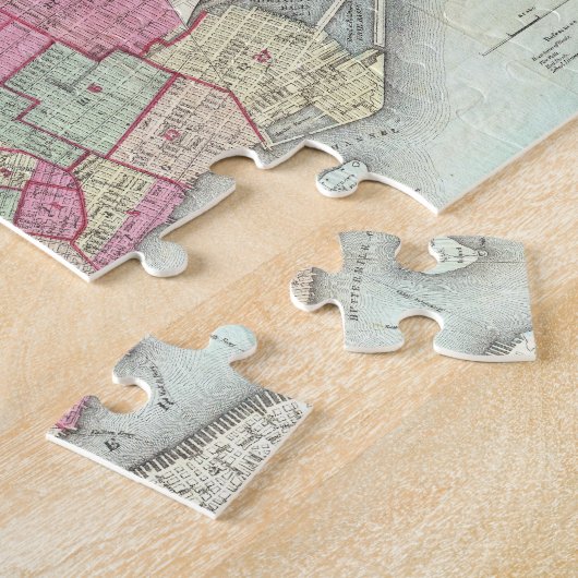  kaart van brookyln (1868) legpuzzel (Zijkant)