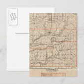 Kaart van Brown County met Plan van Nashville (Voorkant / Achterkant)