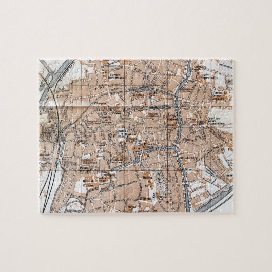  kaart van Brugge (1905) Legpuzzel (Horizontaal)