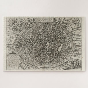  kaart van Brugge België (1612) Legpuzzel