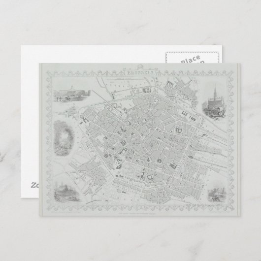  kaart van Brussel (Voorkant / Achterkant)