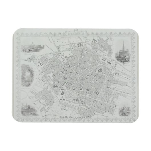  kaart van Brussel Magneet (Horizontaal)