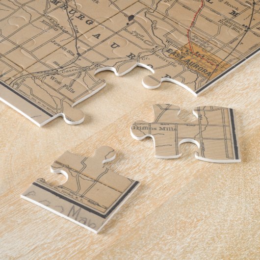  kaart van buffels (1893) legpuzzel (Zijkant)