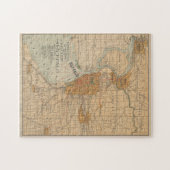  kaart van buffels (1893) legpuzzel (Horizontaal)