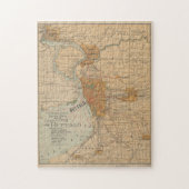  kaart van buffels (1893) legpuzzel (Verticaal)