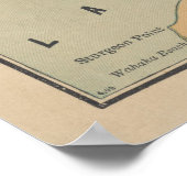  kaart van buffels (1893) poster (Hoek)