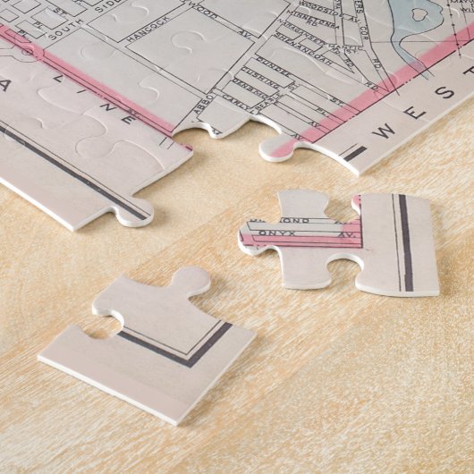 kaart van buffels (1915) legpuzzel (Zijkant)