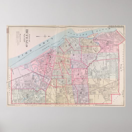 kaart van buffels (1915) poster (Voorkant)