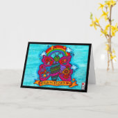 Kaart van bugs en kisses Butterfly (Gele Bloem)