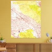  kaart van Burbank California (1953) Canvas Afdruk (Insitu (Woonkamer))