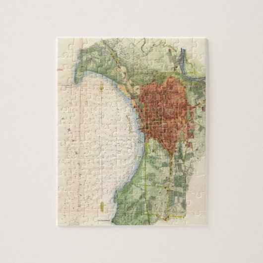  kaart van Burlington Vermont (1872) Legpuzzel (Verticaal)