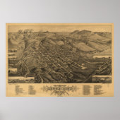  kaart van Butte Montana (1884) Poster (Voorkant)