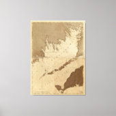  kaart van Buzzards Bay (1776) Canvas Afdruk (Voorkant)