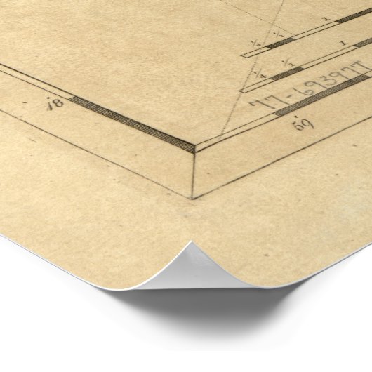 kaart van Buzzards Bay (1776) Poster (Hoek)